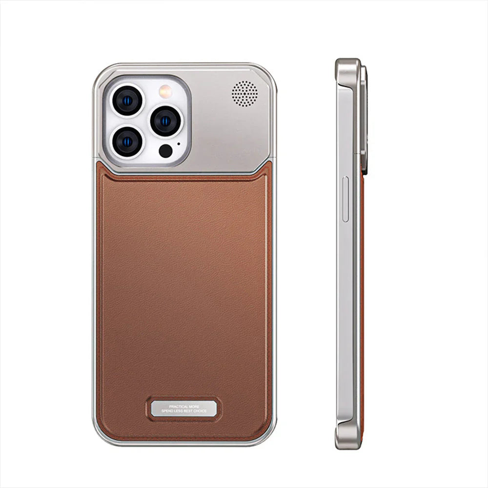 FlareMode's Luxury Leather Metal iPhone Case