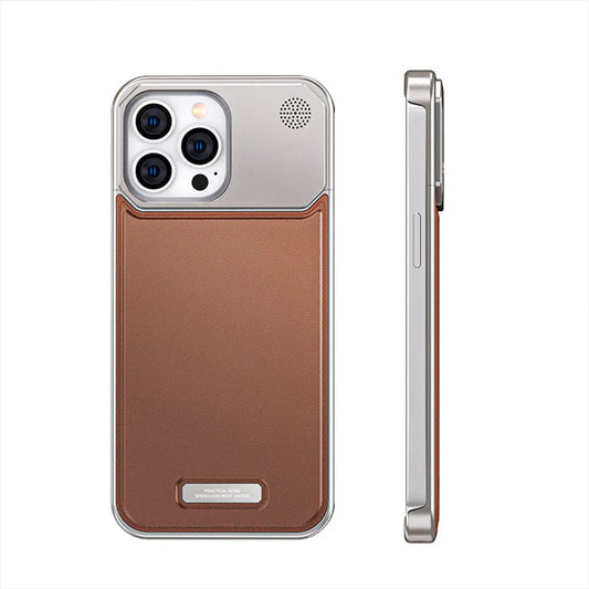 FlareMode's Luxury Leather Metal iPhone Case