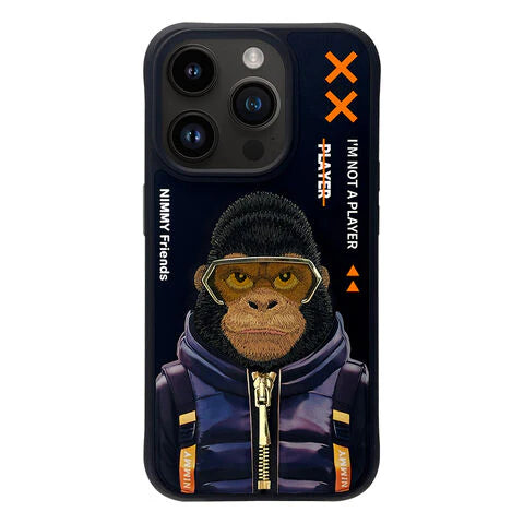 Nimmy 3D Cool & Cute Embroidery Jacket Series Case Cover - Gorilla