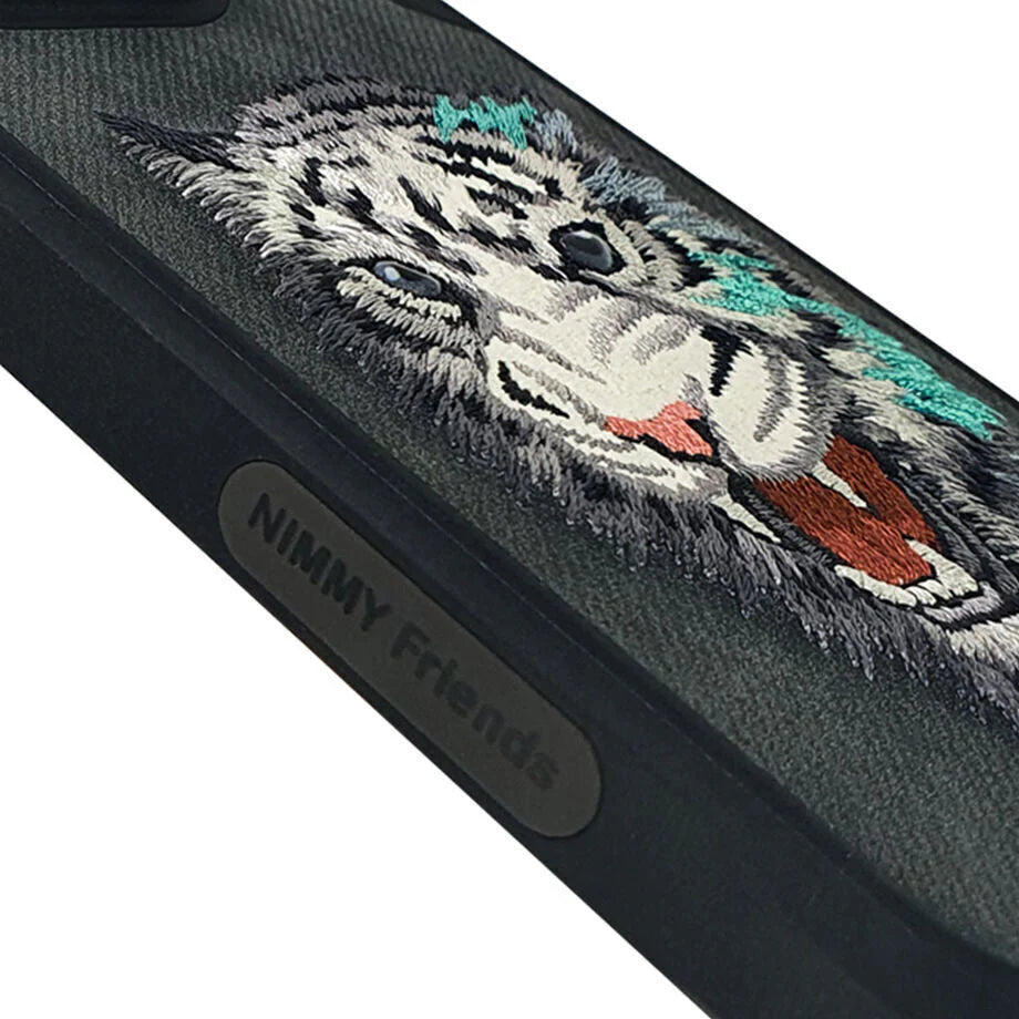 Nimmy Embroidery TPU+PU Leather Shockproof Dazzling Series-Tiger