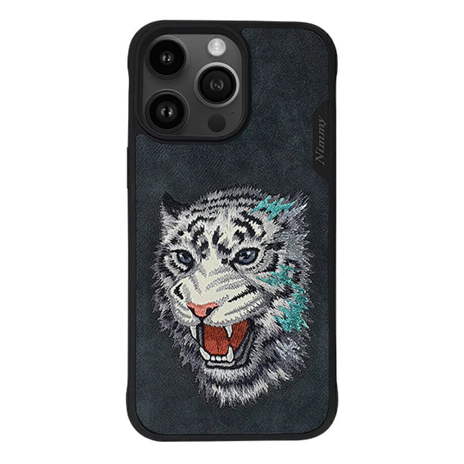 Nimmy Embroidery TPU+PU Leather Shockproof Dazzling Series-Tiger